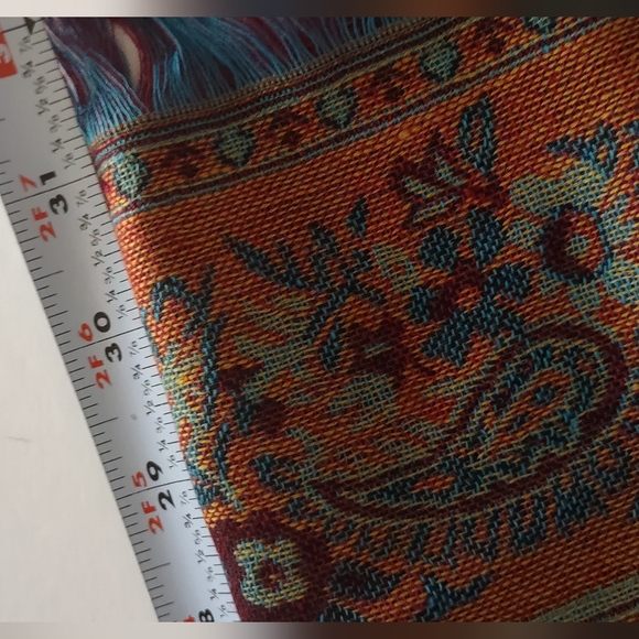 Pashmina And Silk 32" Square Scarf/Shawl Unworn Condition Great Gift - Picture 6 of 7